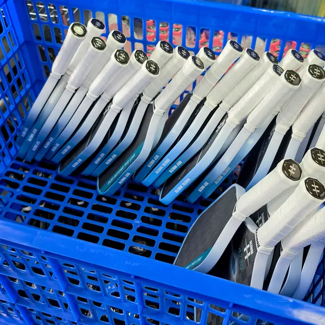 Finished paddles packed in protective sleeves