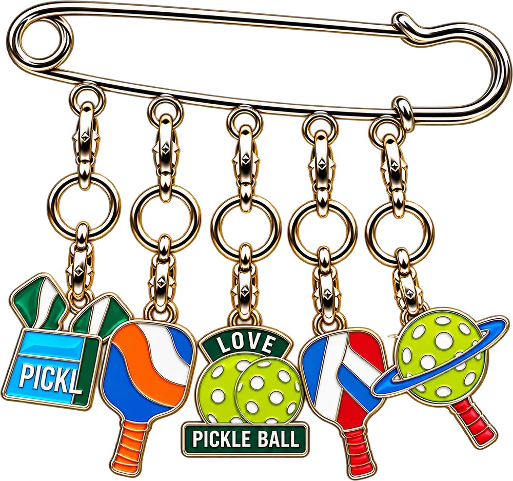Pickleball Set Brooch